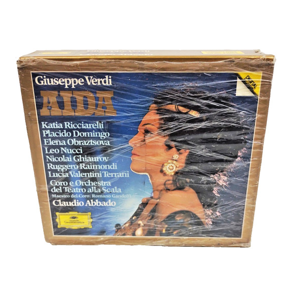 Verdi Aida Claudio Abbado Ricciarelli Domingo 3 CD Set Germany, Deutsche Grammop - Picture 5 of 8
